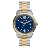 Fossil Heritage Automatic Gents Blue Dial Two-Tone Stainless Steel Watch
