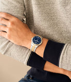 Fossil Heritage Automatic Gents Blue Dial Two-Tone Stainless Steel Watch