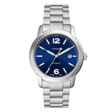 Fossil Heritage Automatic Gents Blue Dial Stainless Steel Watch