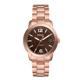 Fossil Heritage Unisex Automatic Rose Gold-Tone Stainless Steel Watch