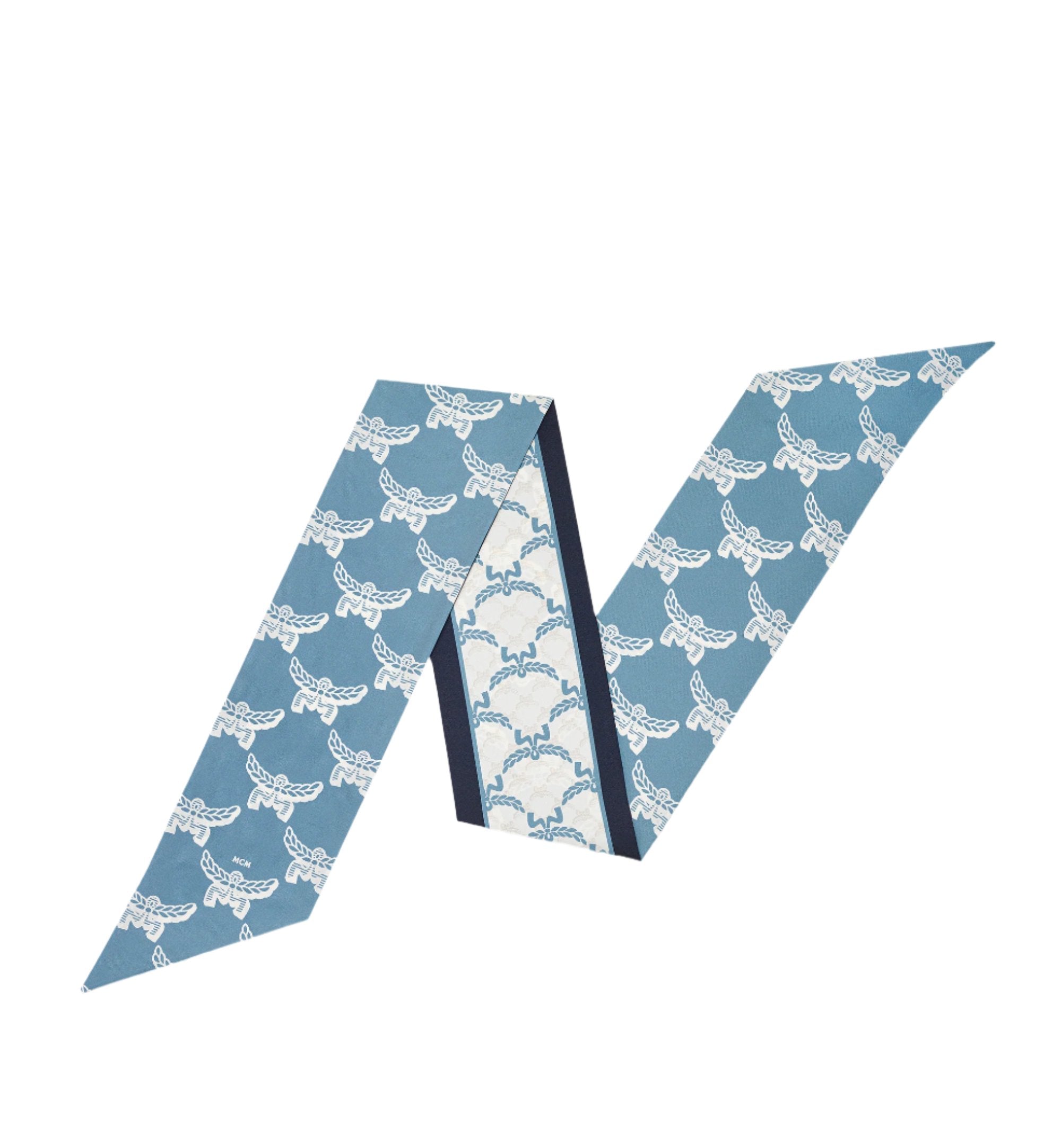 MCM Women's Hand-sewn Organic Jacquard Silk Scarf with Reversible Lauretos Monogram | Clothing | GCC | Scarves | Winter 2024 | Women | Women All Clothing | Womenall Accessories Scarves | Womens