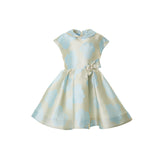 Mimisol Kids Girl's Elegant Floral Brocade Dress