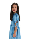 Katees Kids Girl's Silk Dress – Hand-Illustrated Luxury Dress for Special Occasions