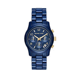 Michael Kors Runway Women's Chronograph Navy-Coated Stainless Steel Watch