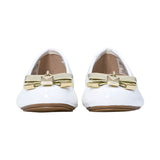 Michael Kors Kids Girls Kenya Lock Metal Accent Ballerinas