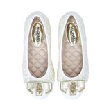 Michael Kors Kids Girls Kenya Lock Metal Accent Ballerinas