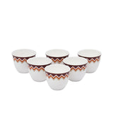 Missoni Home Ceramic Luxury Box of Arabic Gahwa Cups Set of 6 pcs
