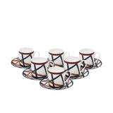 Missoni Home Ceramic Luxury Box Set of 6 pcs Saucers & Coffee Cups