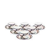 Missoni Home Ceramic Luxury Box set of 6 pcs Saucers & Tea Cups