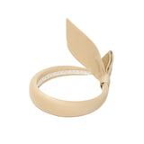 MiMiSol beige padded headband for girls featuring a large decorative side knot and bow with a white lace interior lining.
