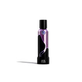 M.INT Fashion Intervention Eau de Parfum 75ml bottle with black box packaging and purple wave accents, featuring a sleek and contemporary fragrance design, Now Online.