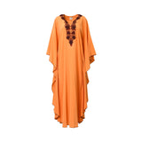 Mijade Fashion Women's Orange Kaftan, Free size