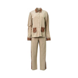 Mijade Fashion Women's Beige Kaftan Set