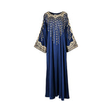 Mijade Fashion Women's Blue & Gold Jalabiya