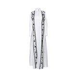 Mijade Fashion Women's White & Black Jalabiya