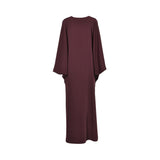 Mijade Fashion Women's Maroon Farasha Maroon White Golden Embroidery Jalabiya