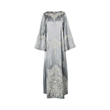 Mijade Fashion Women's Grey & Gold Jalabiya