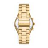 Michael Kors Slim Runway Chronograph Gents Gold-Tone Stainless Steel Watch and Slim Card Case Set