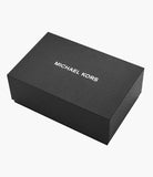 Michael Kors Slim Runway Chronograph Gents Gold-Tone Stainless Steel Watch and Slim Card Case Set