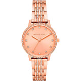 Michael Kors Melissa Ladies Rose Gold Stainless Steel Watch