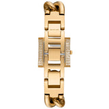 Michael Kors MK Chain Lock Ladies Three-Hand Gold-Tone Stainless Steel Watch