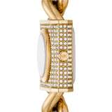 Michael Kors MK Chain Lock Ladies Three-Hand Gold-Tone Stainless Steel Watch
