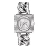 Michael Kors MK Chain Lock Ladies Three-Hand Stainless Steel Watch