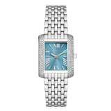 Michael Kors Emery Ladies Blue Dial Three-Hand Stainless Steel Watch