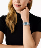 Michael Kors Emery Ladies Blue Dial Three-Hand Stainless Steel Watch