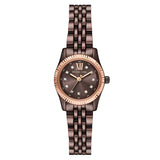 Michael Kors Lexington Ladies Three-Hand Chocolate Stainless Steel Watch