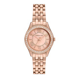 Michael Kors Harlowe Ladies Three-Hand Rose Gold-Tone Stainless Steel Watch