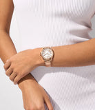 Michael Kors Kacie Ladies Three-Hand Rose Gold-Tone Stainless Steel Watch