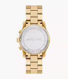 Michael Kors Runway Chronograph Ladies Gold-Tone Stainless Steel Watch