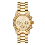 Michael Kors Runway Chronograph Ladies Gold-Tone Stainless Steel Watch