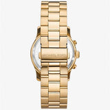 Michael Kors Runway Ladies Blue Dial Gold-Tone Watch