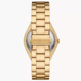 Michael Kors Lennox Ladies Three-Hand Gold-Tone Stainless Steel Watch