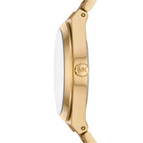 Michael Kors Lennox Ladies Three-Hand Gold-Tone Stainless Steel Watch