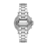 Michael Kors Maren Chronograph Ladies Watch – White & Gold Dial Gold-Tone Bezel Stainless Steel Bracelet Watch