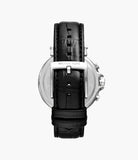 Michael Kors Maren Ladies Chronograph Black Leather Strap Watch