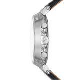 Michael Kors Maren Ladies Chronograph Black Leather Strap Watch