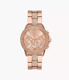 Michael Kors Brynn Ladies Chronograph Rose Gold-Tone Stainless Steel Watch