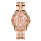 Michael Kors Brynn Ladies Chronograph Rose Gold-Tone Stainless Steel Watch