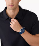 Michael Kors Runway Chronograph Navy Silicone-Wrapped Stainless Steel Watch