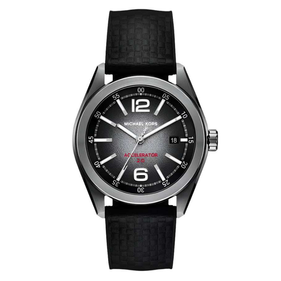 Michael Kors Accelerator 2.0 Gents Three-Hand Date Black Nylon and Silicone Watch | Fashion Watches | GCC | Men | Mens | Mens Watches | new-season-2025 | Watch | Watches Michael Kors Accelerator 2.0 Gents Three-Hand Date Black Nylon and Silicone Watch | Fashion Watches | GCC | Men | Mens | Mens Watches | new-season-2025 | Watch | Watches