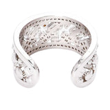 Michella Women's Silver Crystal Statement Ring