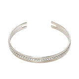 Michella Women's Handmade Silver Plated Bangle Bracelet