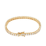 Michella Women's Tennis Gold Plated Bracelet