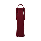 Moonmains Women's Helnana Burgundy Long Dress