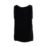 Black velvet sleeveless top by MOMONI with a relaxed fit and rounded neckline.