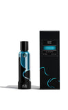 M.INT Moon Glade Eau de Parfum 75ml bottle with black box packaging and teal wave details, showcasing a fresh and contemporary fragrance design, Find Online Today.